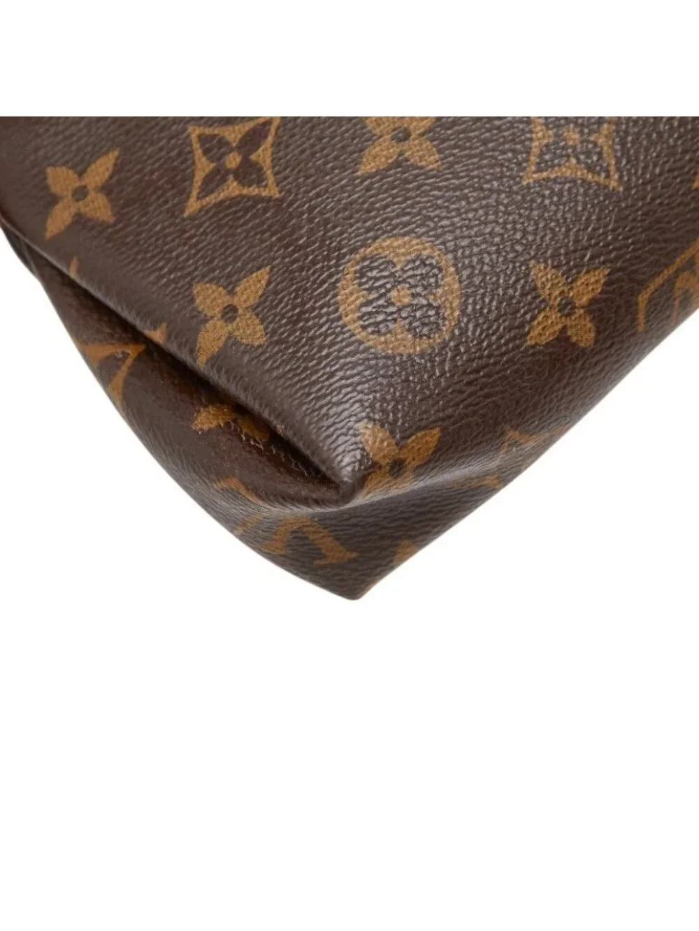 Louis Vuitton Monogram Pallas Clutch Chain 2-Way Shoulder Bag Brown Cerise